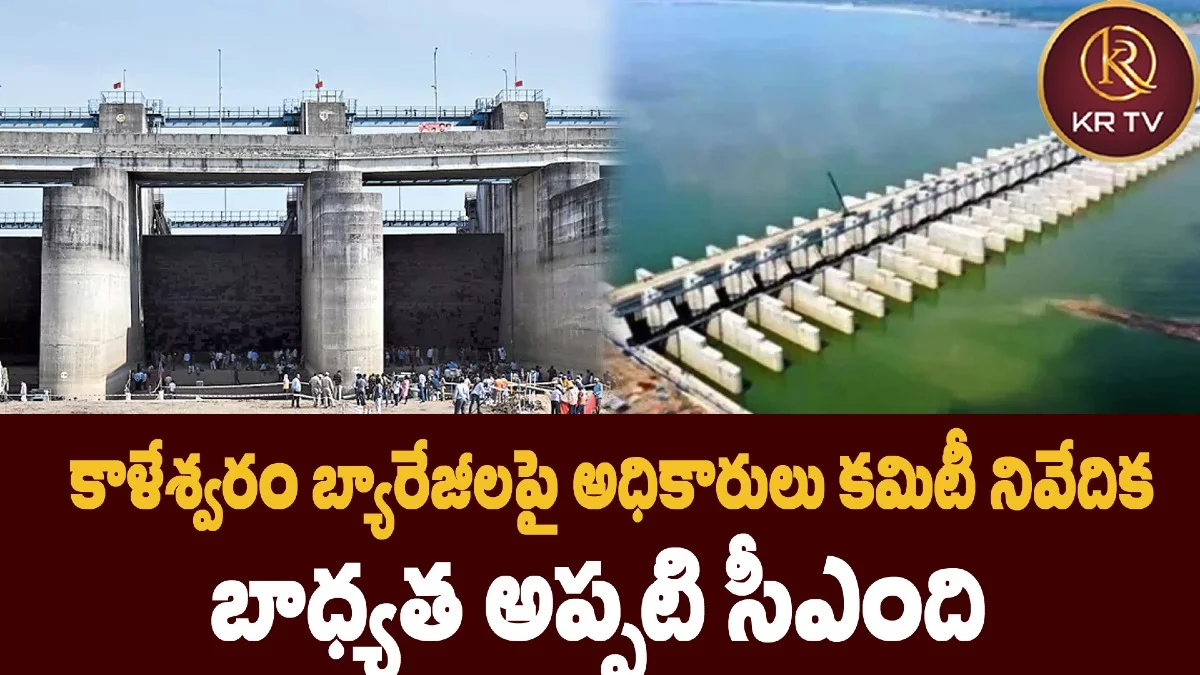 కాళేశ్వరం బ్యారేజీలపై అధికారులు కమిటీ నివేదిక: బాధ్యత అప్పటి సీఎంది